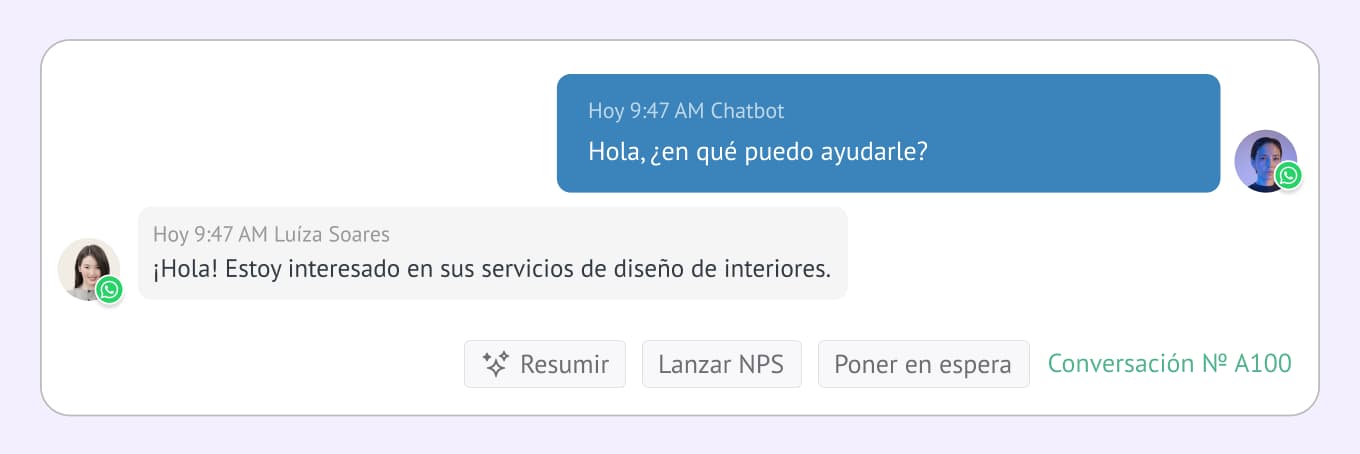 Conversación automática del bot de IA